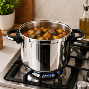 [Compre 1 e Leve 2] Panela de Pressão Turbo de Aço Inoxidável + Brinde: Kit de Utensílios